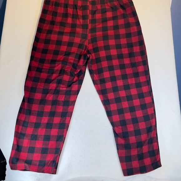 Berkley Jensen Flannel Loungewear Pants Men's XXL Red/Blue Check Sweatpants - Picture 10 of 11
